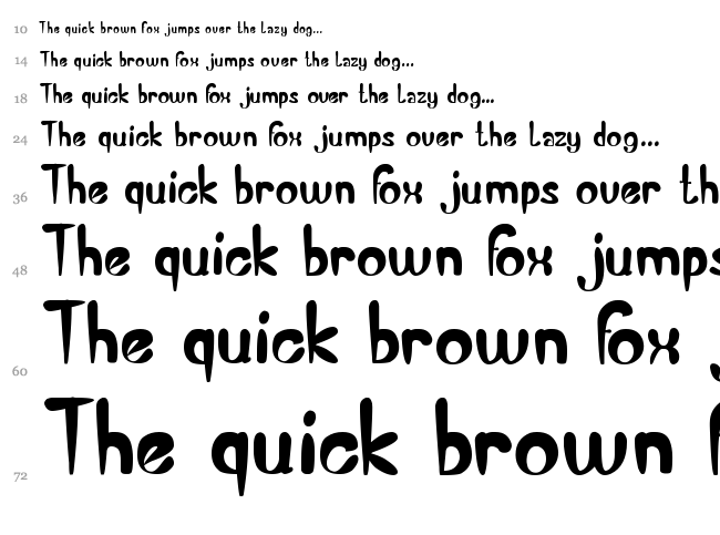 Banana Split font waterfall